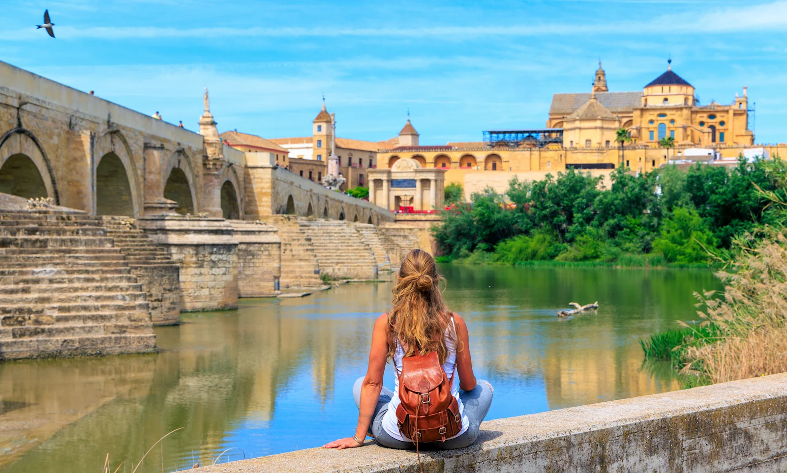 Roman Bridge with the Mezquita-Catedral, Cordoba